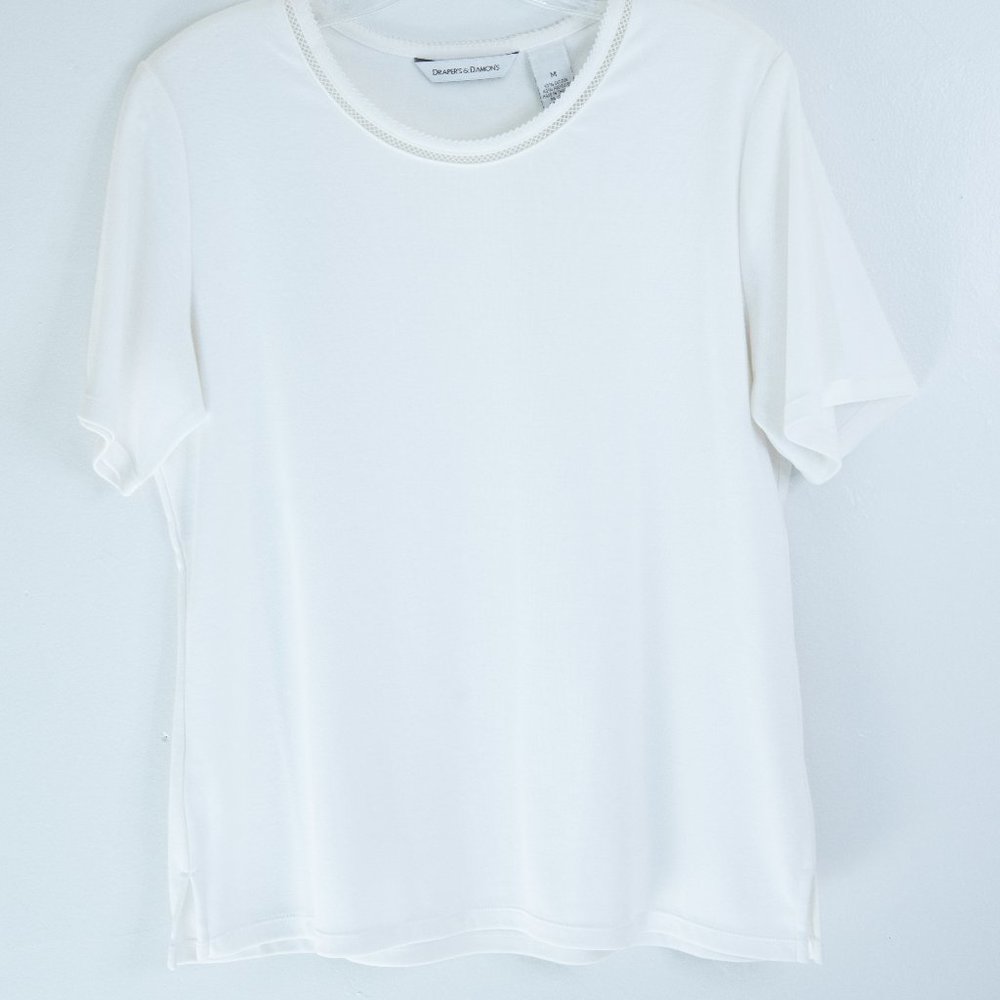 Draper’s and Damon’s Women's Casual Top Color White Size Med